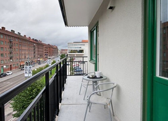 白色北欧住宅欣赏阳台