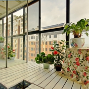 98平现代装修案例欣赏阳台设计