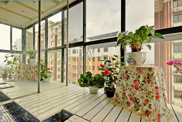 98平现代装修案例欣赏阳台设计