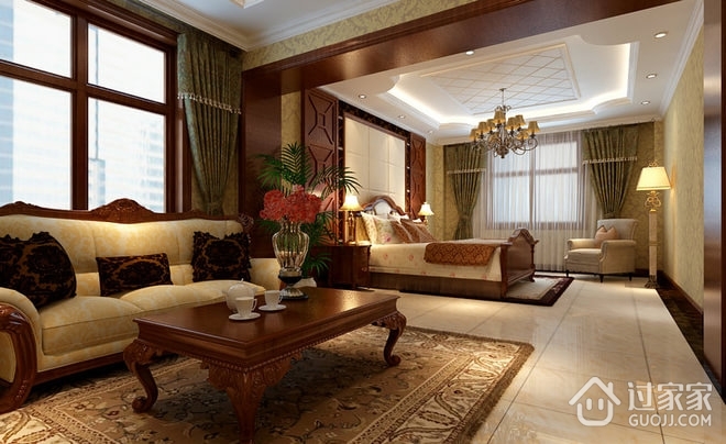欧式古典别墅案例欣赏客厅效果