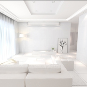 110平时尚纯白住宅欣赏客厅设计