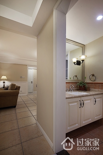 115平美式三居室欣赏洗手间