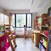 新中式风格质朴三居欣赏儿童房效果