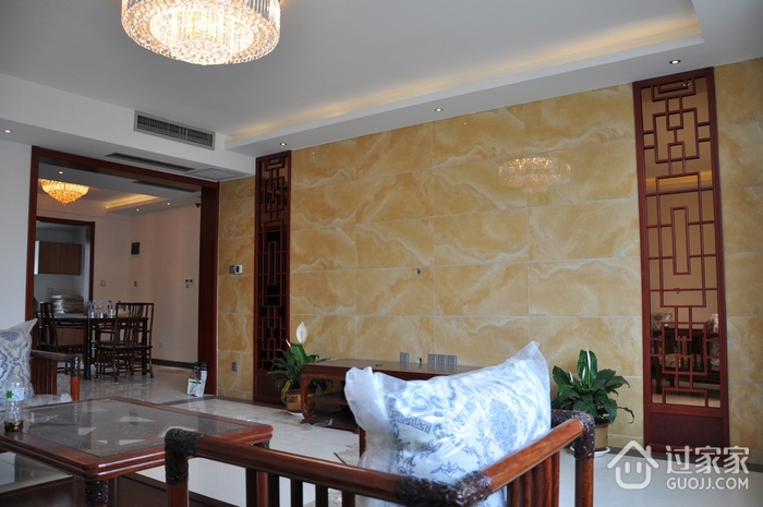 白色新中式风格住宅欣赏客厅