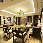 100平米新中式两居欣赏客厅