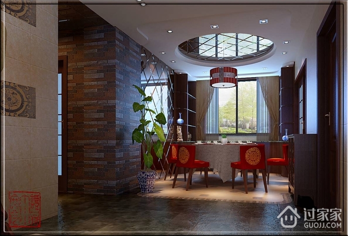 中式风格别墅装饰设计餐厅