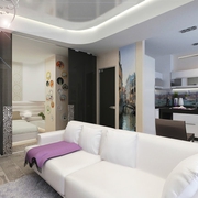 48平开放式现代一居欣赏客厅设计