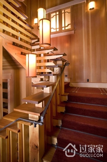 美式风格住宅欣赏楼梯