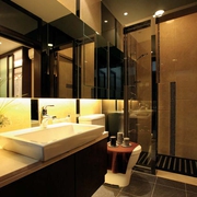 现代日式风卧室浴室