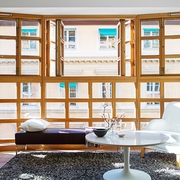 100平现代设计阳光房欣赏客厅过道