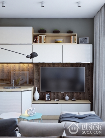 简约欧式公寓设计电视柜