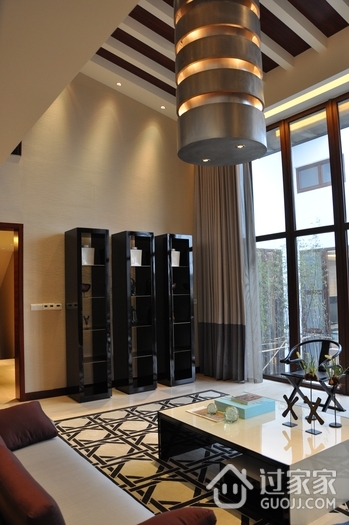 现代别墅设计效果图客厅装饰柜