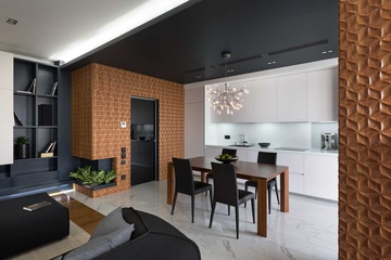 现代顶层公寓厨房