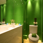 绿色环保简约小屋欣赏洗手间