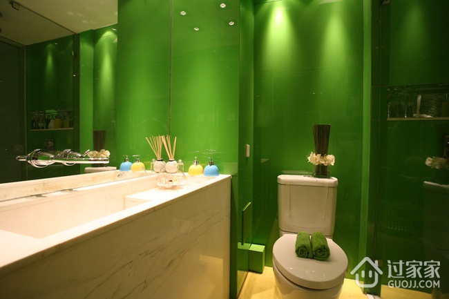 绿色环保简约小屋欣赏洗手间