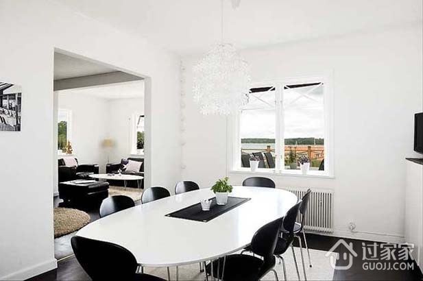107平现代简约三居室欣赏餐厅设计