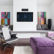 复式白色现代住宅欣赏客厅设计