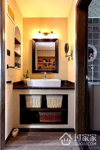 93平美式风格住宅欣赏洗手间效果