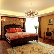 140平新中式风格住宅欣赏卧室