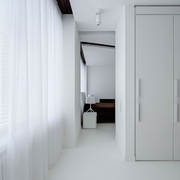 白色现代68平住宅欣赏卧室