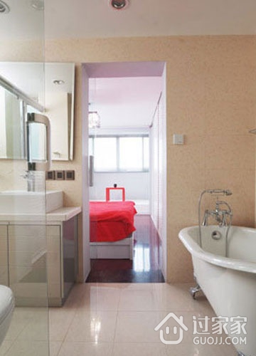 50平米现代一居室效果欣赏卫生间陈设
