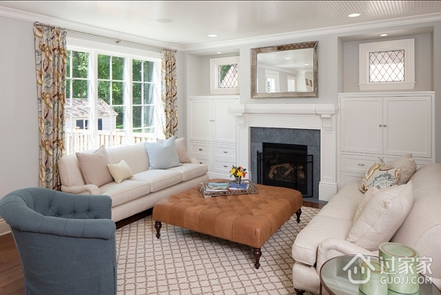 白色清爽美式别墅欣赏客厅设计