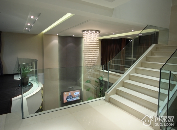 现代别墅效果图设计楼梯间