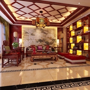 140平奢华中式样板房欣赏客厅设计