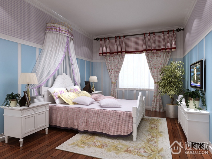 美式风格温馨效果图欣赏卧室