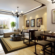 112平中式风格住宅欣赏客厅陈设