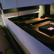 现代白色单身公寓设计沙发背景