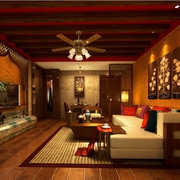 112平东南亚住宅欣赏客厅设计