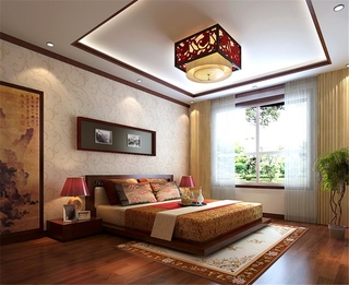 新中式风格复式楼欣赏卧室