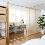 白色日式风格两居欣赏卧室局部