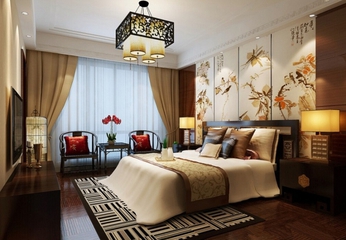 中式奢华大宅设计欣赏卧室