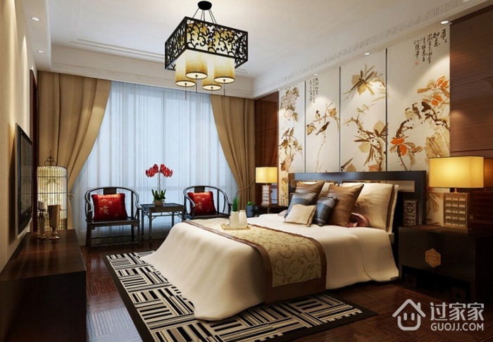 中式奢华大宅设计欣赏卧室