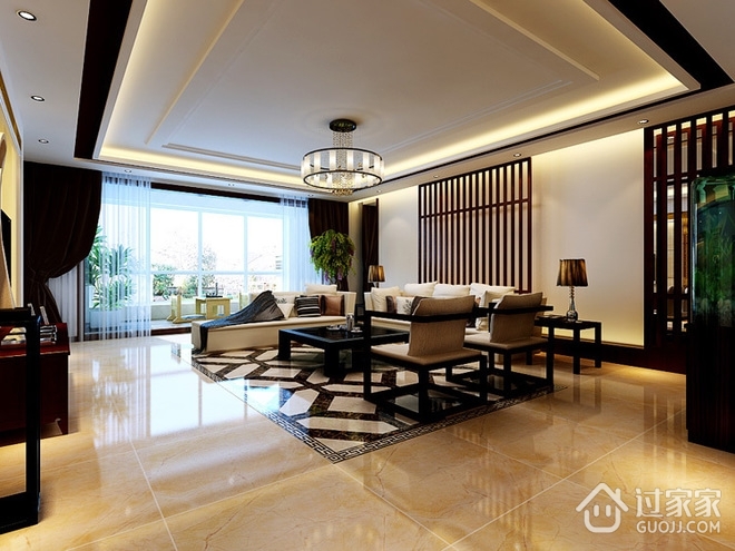 新中式温馨大宅欣赏客厅设计