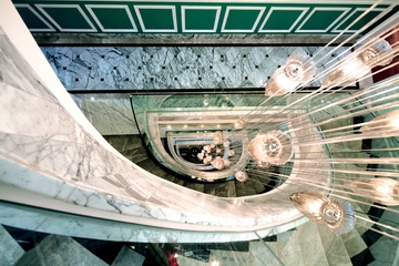 复式欧式风格楼梯俯视图