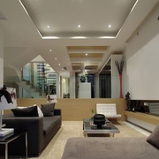 现代白色舒适复式楼欣赏客厅