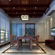 新中式风格三居住宅欣赏餐厅