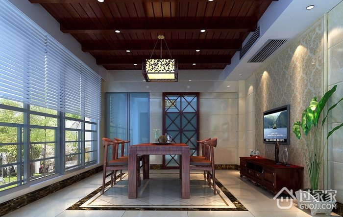 新中式风格三居住宅欣赏餐厅