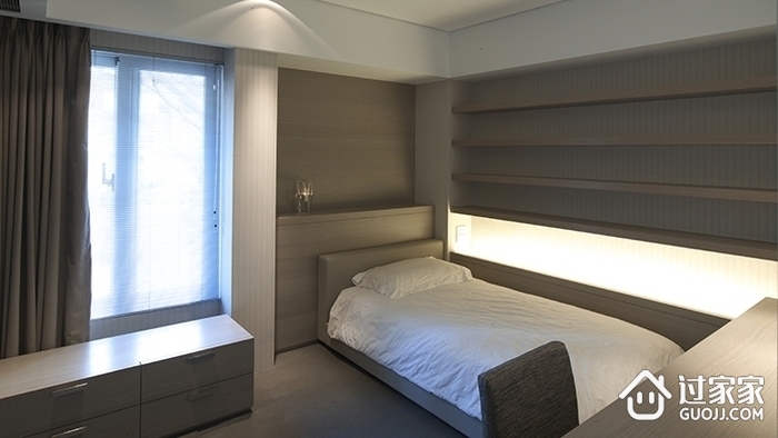 现代风格白色渲染空间卧室效果