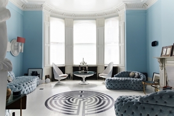 淡蓝色艺术现代住宅欣赏客厅