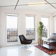白色现代67平单身公寓欣赏客厅
