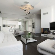 现代白色精致住宅欣赏客厅设计