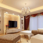 暖色欧式风格效果图欣赏客厅