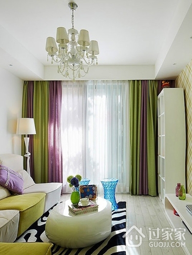 48平彩色缤纷一居室欣赏客厅