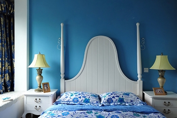 87平蓝色地中海案例欣赏卧室