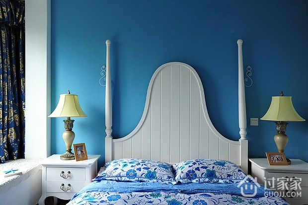 87平蓝色地中海案例欣赏卧室
