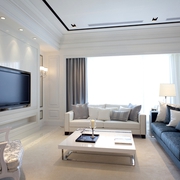 白色奢华简约三居室欣赏客厅设计